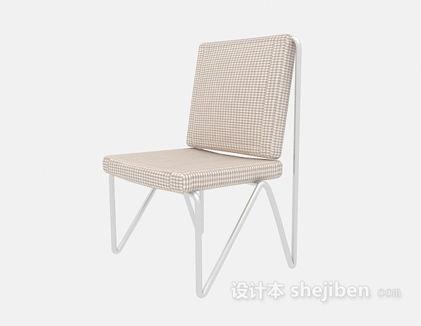 格子布料休闲椅3d模型下载