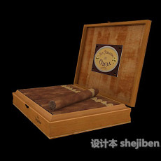 高档雪茄盒3d模型下载
