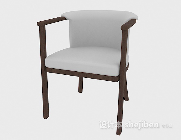 免费中式简约餐椅3d模型下载