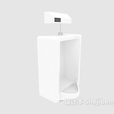 白色男士厕所小便器3d模型下载