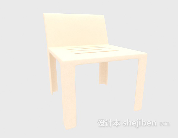 免费简约儿童椅3d模型下载