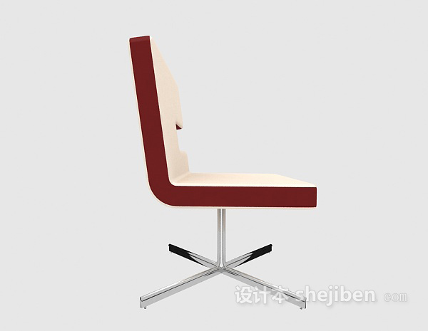 现代无扶手休闲椅3d模型下载