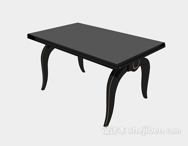 欧式实木桌子3d模型下载