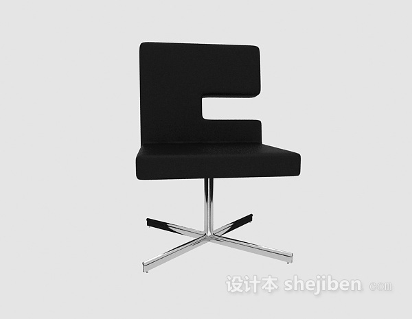 免费黑色办公座椅3d模型下载