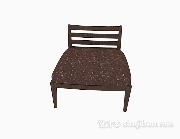 免费单人矮椅3d模型下载