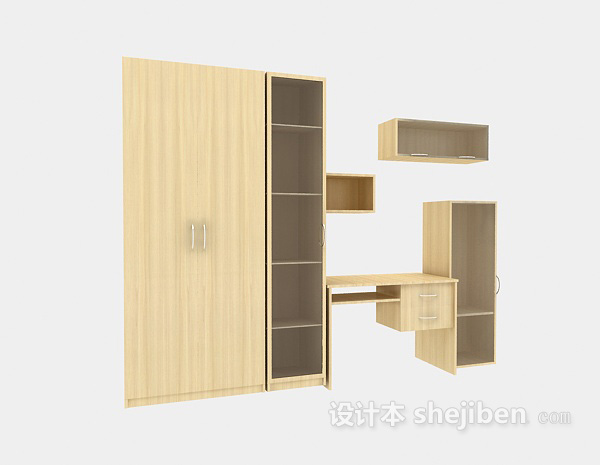 免费组合衣柜3d模型下载
