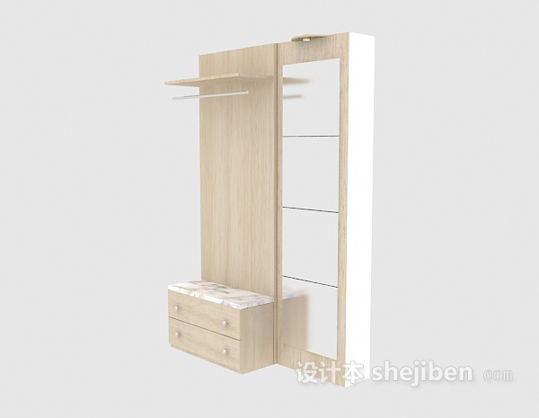 现代家居衣柜3d模型下载