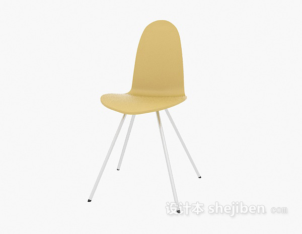 免费休闲现代木椅3d模型下载