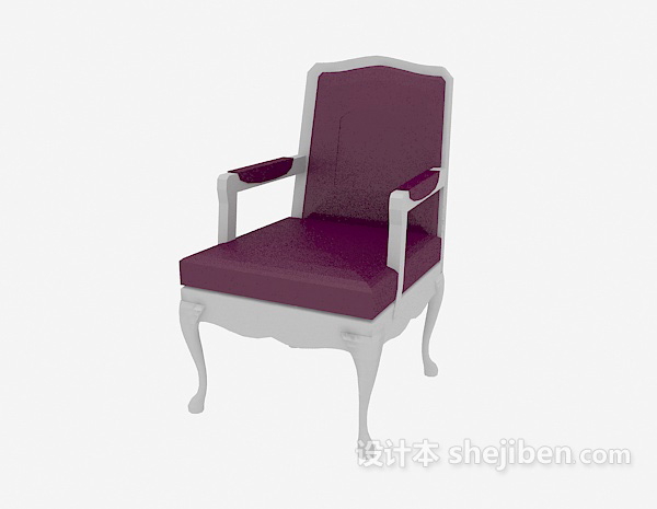 免费实木单人沙发椅3d模型下载