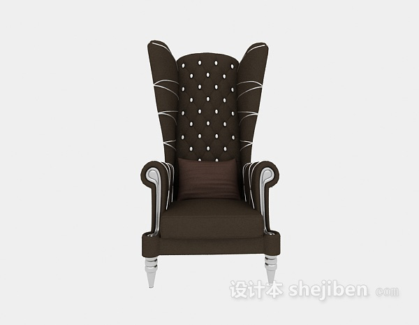 欧式风格欧式精致单人沙发3d模型下载