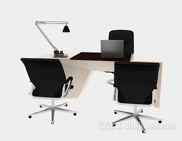 现代风格现代经理室办公桌3d模型下载