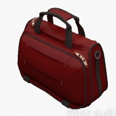 红色手提包3d模型下载