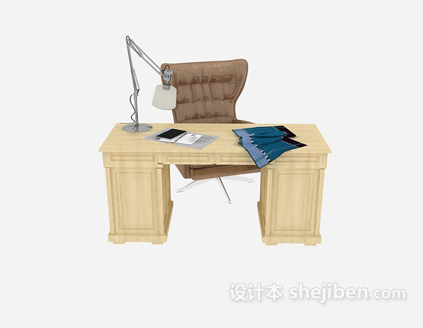 欧式风格简欧风格书桌椅子3d模型下载