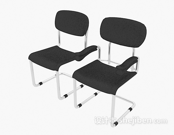 不锈钢办公椅3d模型下载