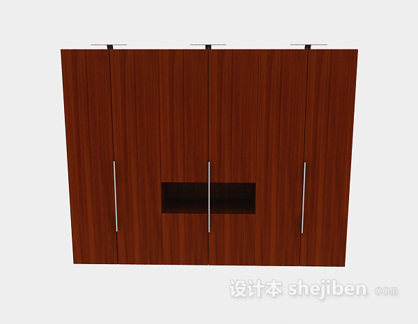 现代风格现代木质衣柜3d模型下载