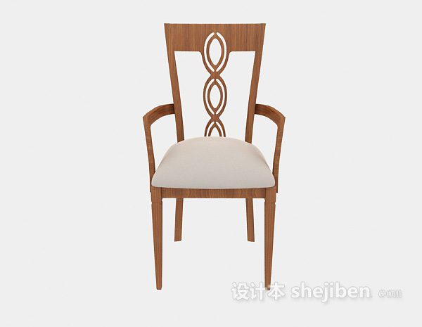 田园风格田园风格休闲椅3d模型下载