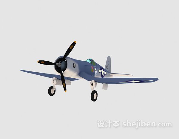 现代风格飞机-战机3d模型下载