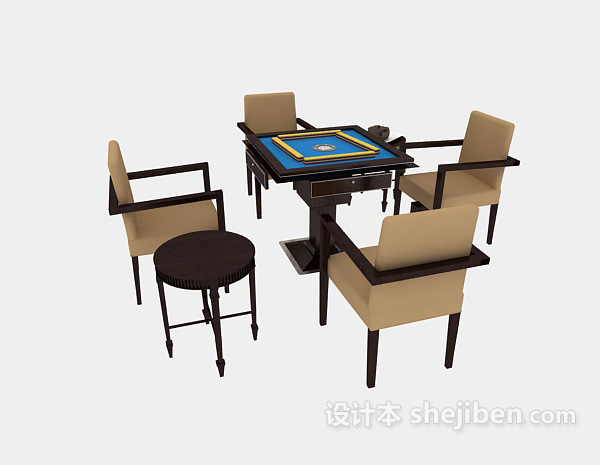 设计本麻将桌3d模型下载