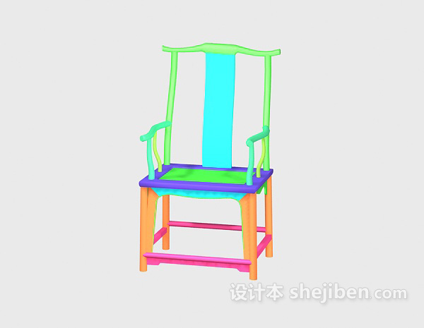 设计本红木椅子3d模型下载
