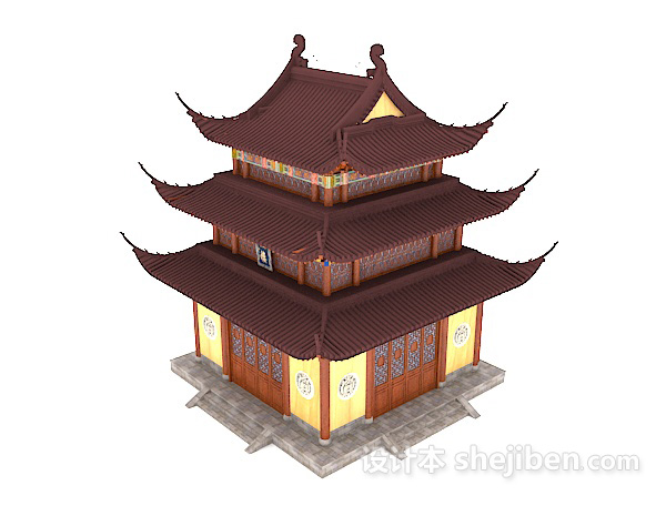 中式风格中式风格古建3d模型下载