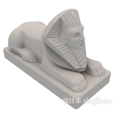 狮身人面像室外雕塑3d模型下载