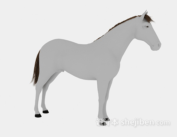 马-动物3d模型下载