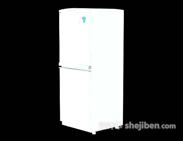 现代风格海尔冰箱3d模型下载
