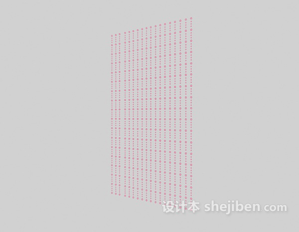 现代风格粉红水晶帘3d模型下载