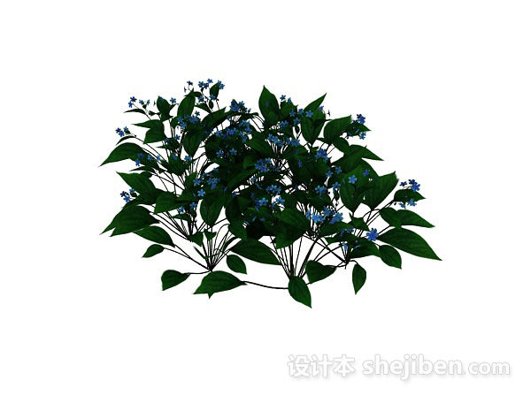 现代风格庭院植物3d模型下载