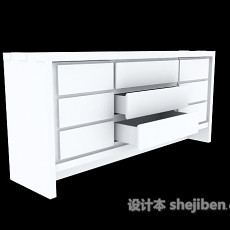 中式餐边柜子3d模型下载