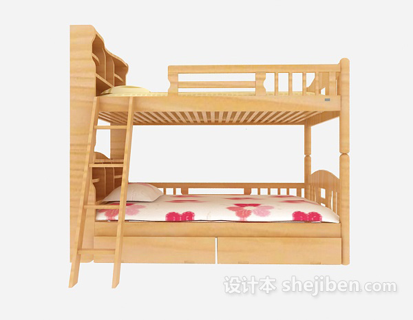 免费儿童床3d模型下载