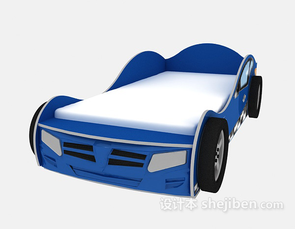 设计本儿童单人床-汽车系列3d模型下载