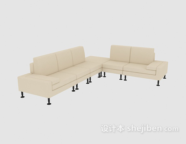 现代风格北欧简约沙发3d模型下载