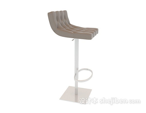 黑色吧台椅3d模型下载