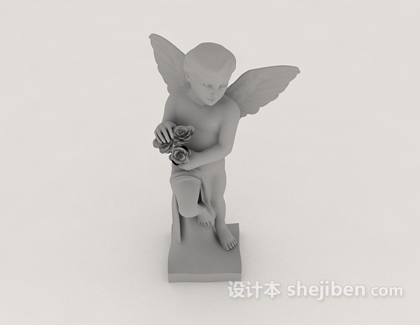 设计本天使雕像3d模型下载