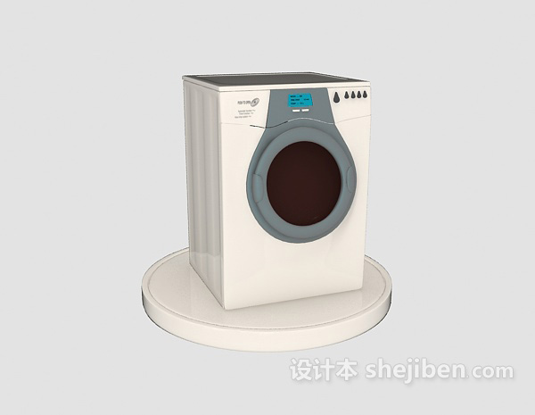 设计本白色洗衣机3d模型下载