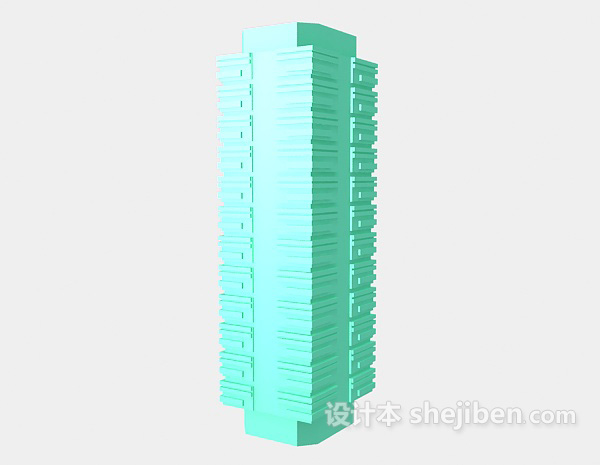 现代风格浮雕柱3d模型下载