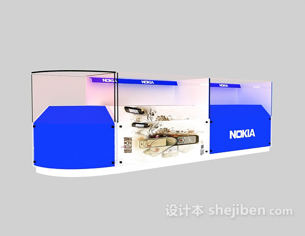 商场玻璃展示柜3d模型下载