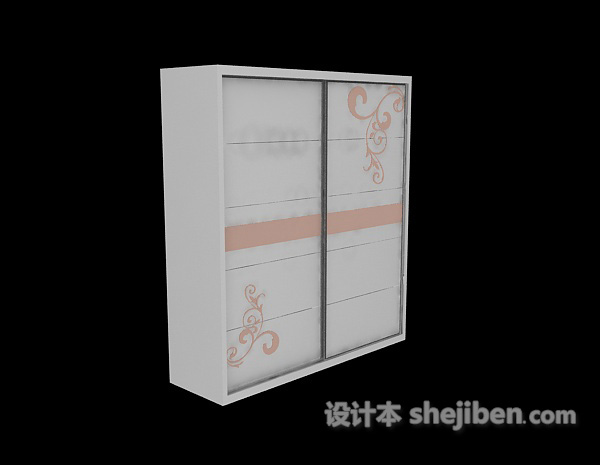 现代衣柜3d模型下载