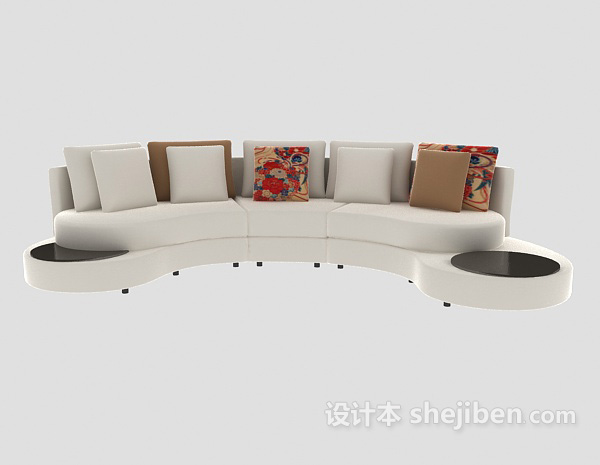 免费弧形沙发3d模型下载