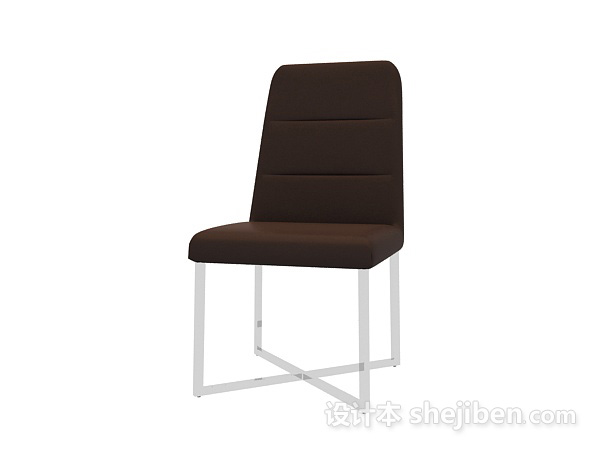 设计本棕色现代椅子3d模型下载