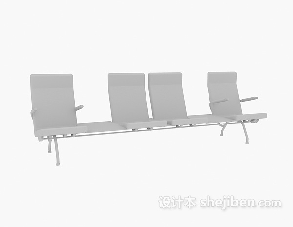 设计本银行公共椅3d模型下载