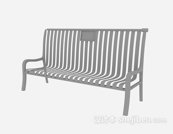 现代风格室外长条椅3d模型下载