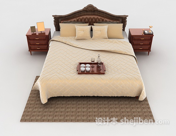 设计本床地毯3d模型下载