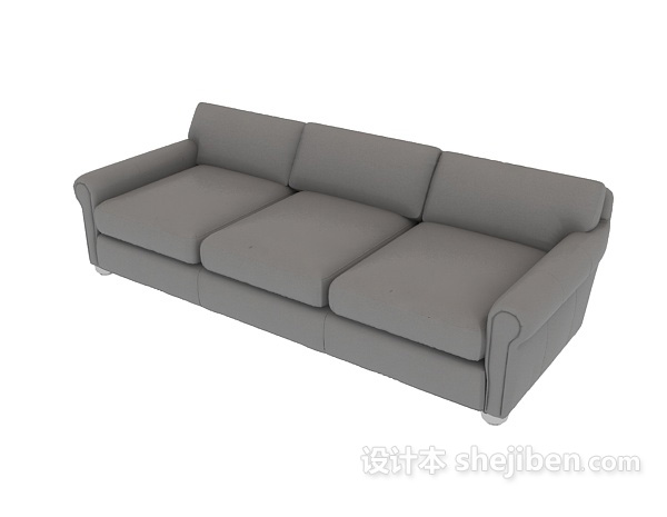 欧式风格休闲沙发3d模型下载