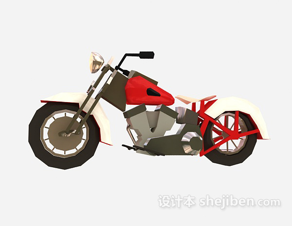 设计本摩托机车3d模型下载