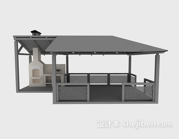 免费室外遮雨棚3d模型下载
