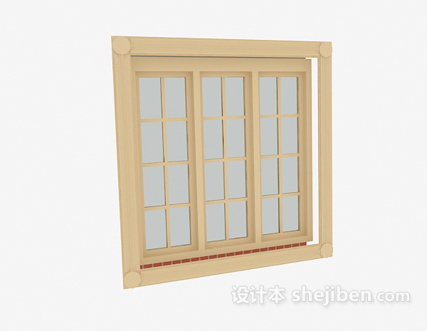 现代风格窗3d模型下载