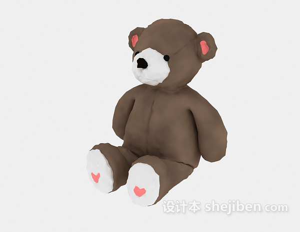 现代风格儿童玩具小熊 3d模型下载