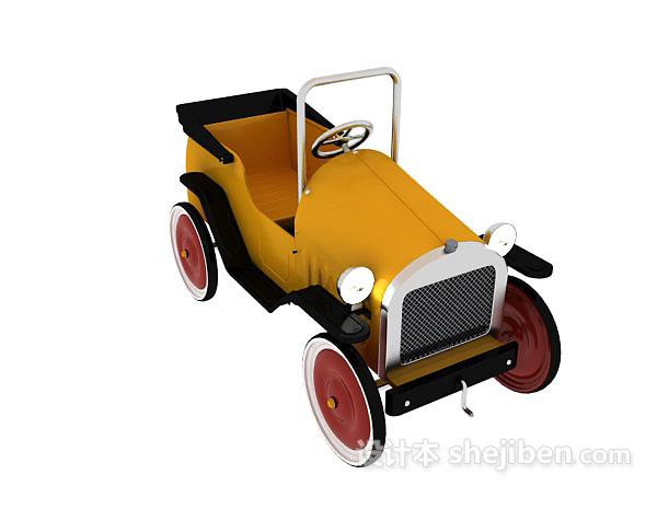 设计本儿童玩具老爷车3d模型下载